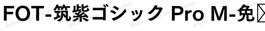 FOT-筑紫ゴシック Pro M字体转换